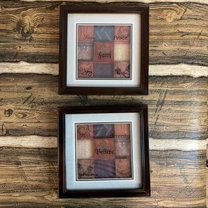 Wall decor shadow box style 2 piece set